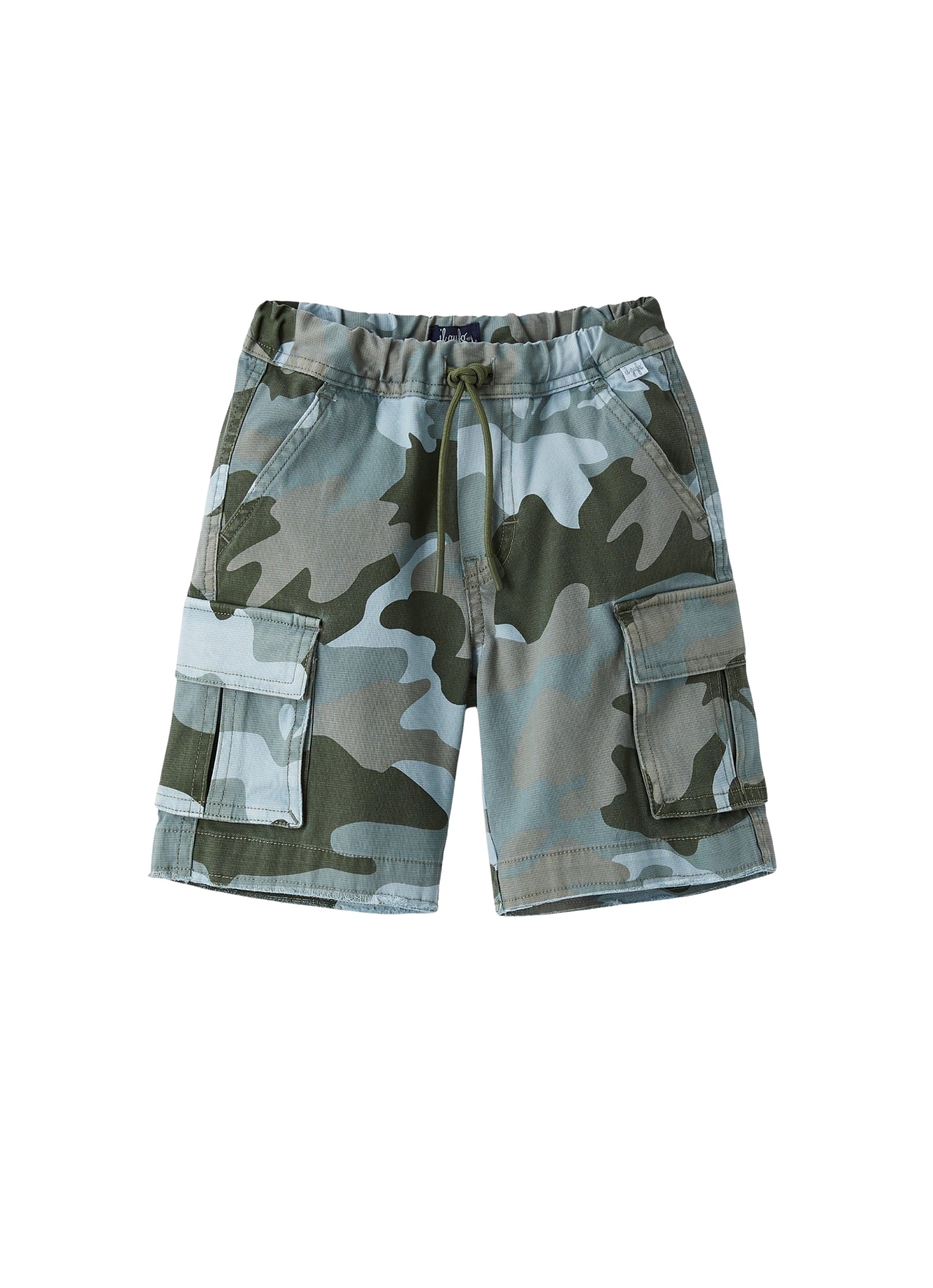 Bermuda cargo in canvas camouflage