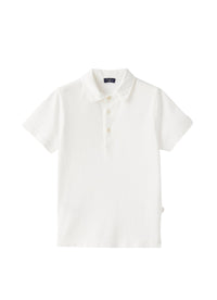 Polo in cotone organico bianco