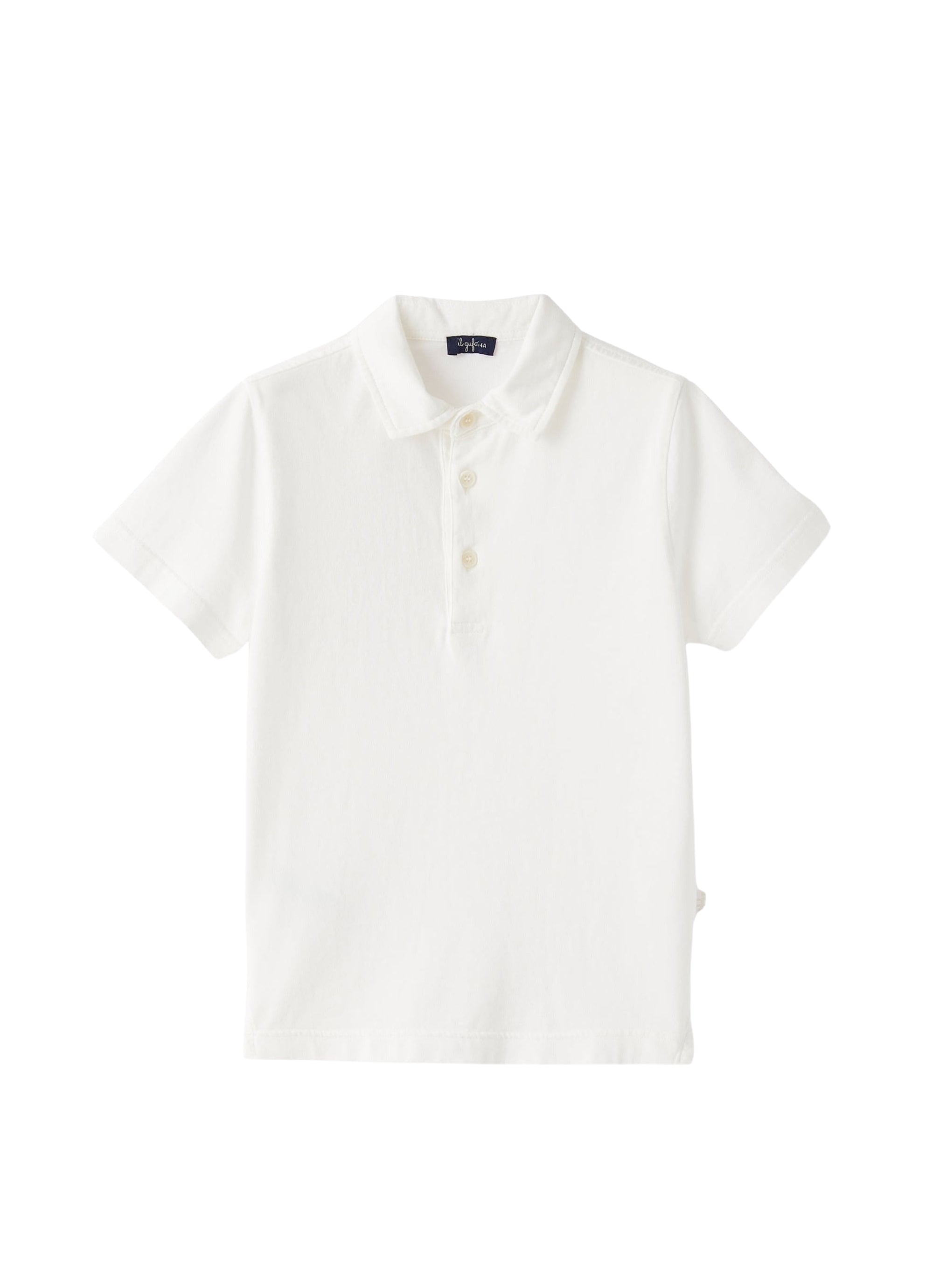 Polo in cotone organico bianco