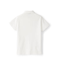 Polo in cotone organico bianco