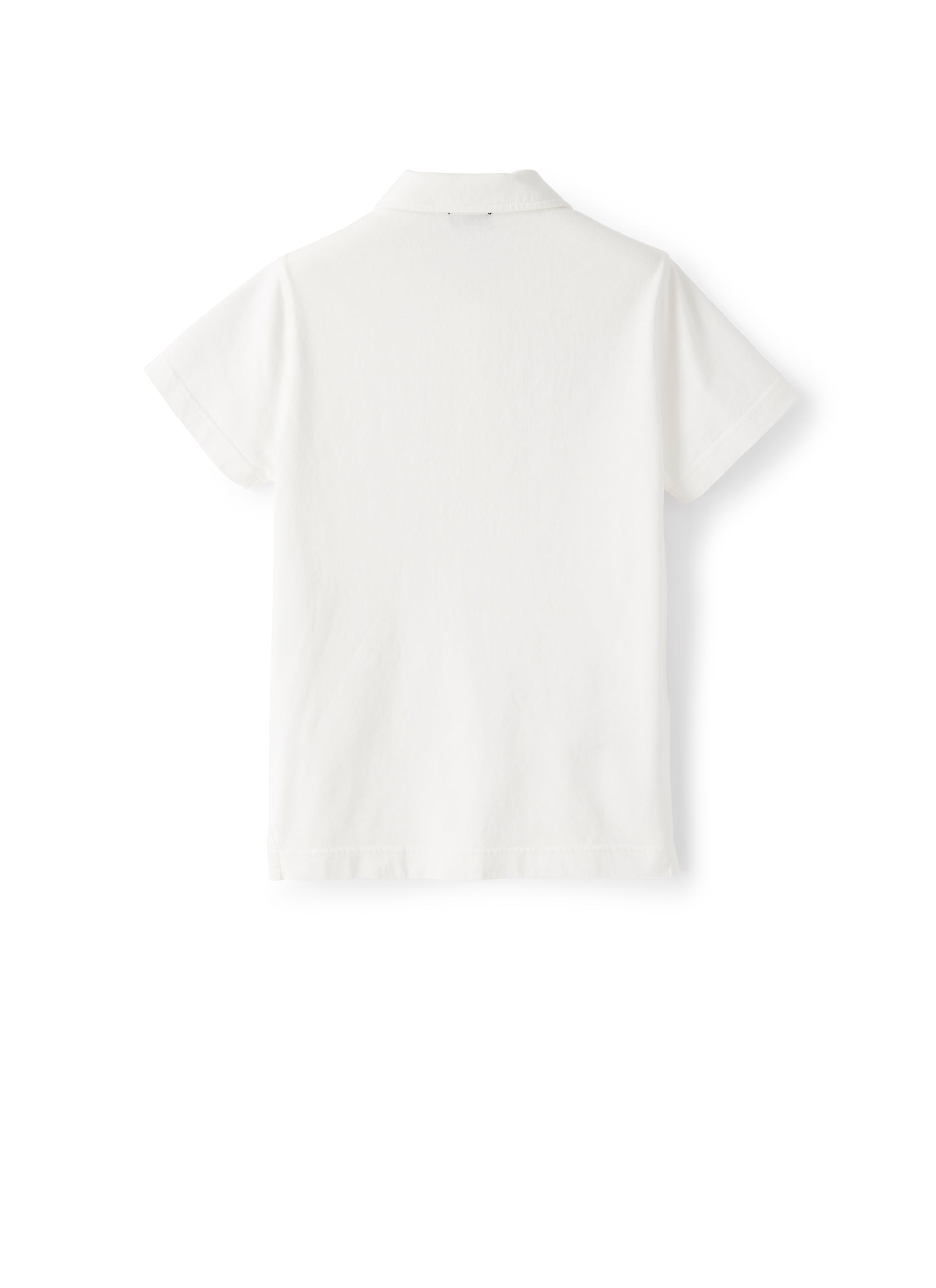Polo in cotone organico bianco