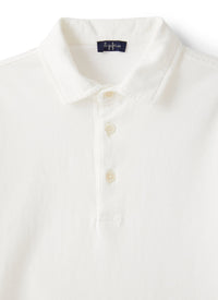 Polo in cotone organico bianco