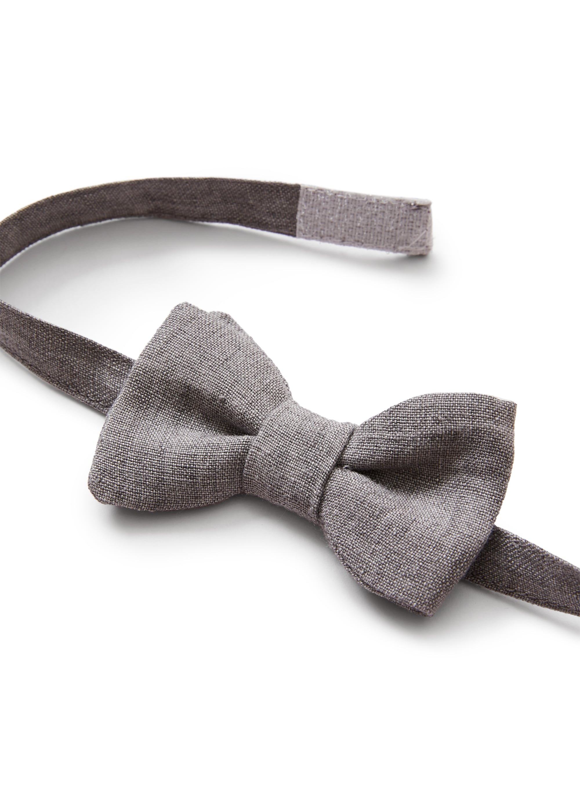 Papillon in lino grigio