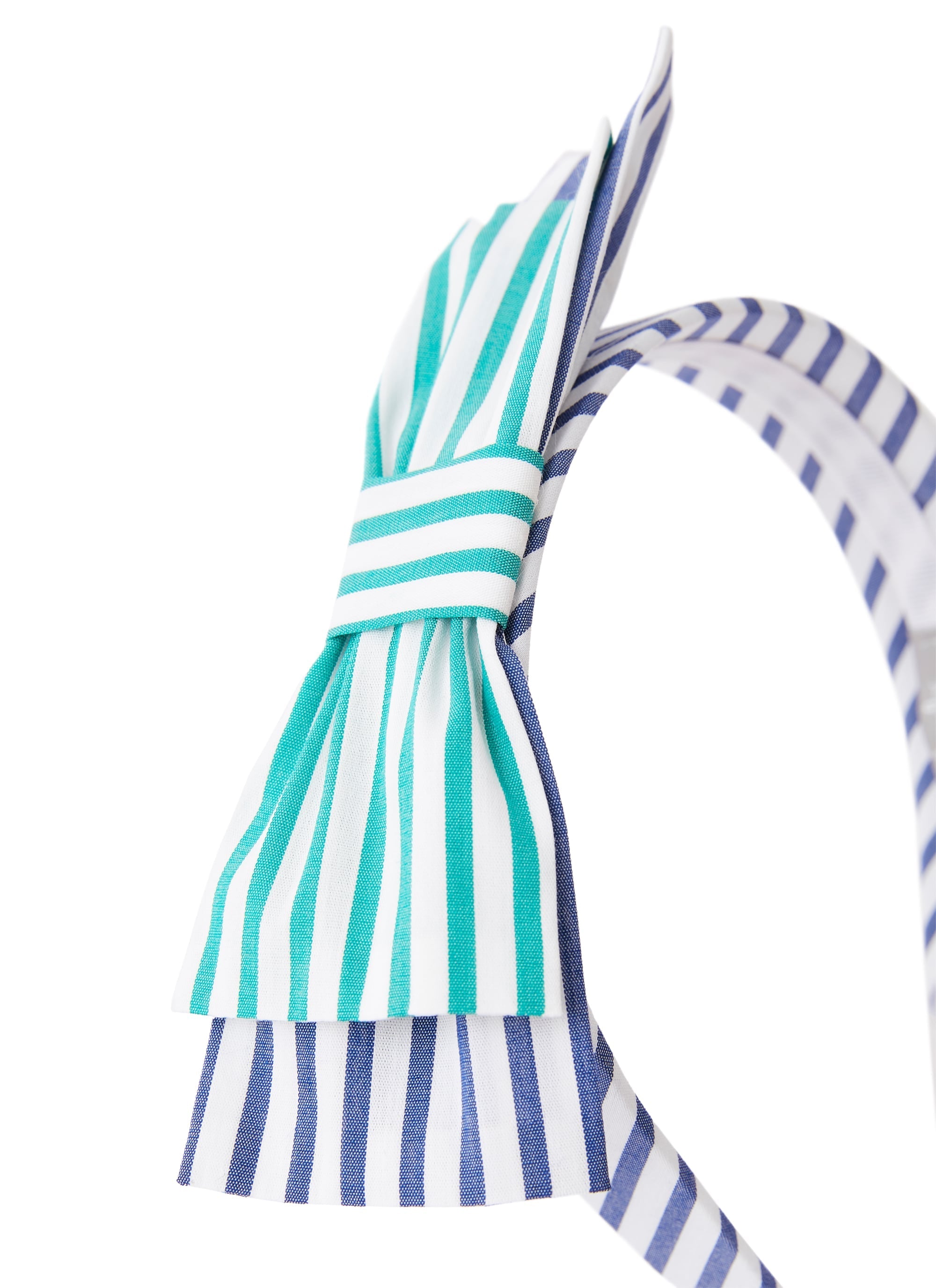 Cerchietto con fiocco a fantasia righe