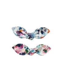 Mollette con fiocco stampa fiori