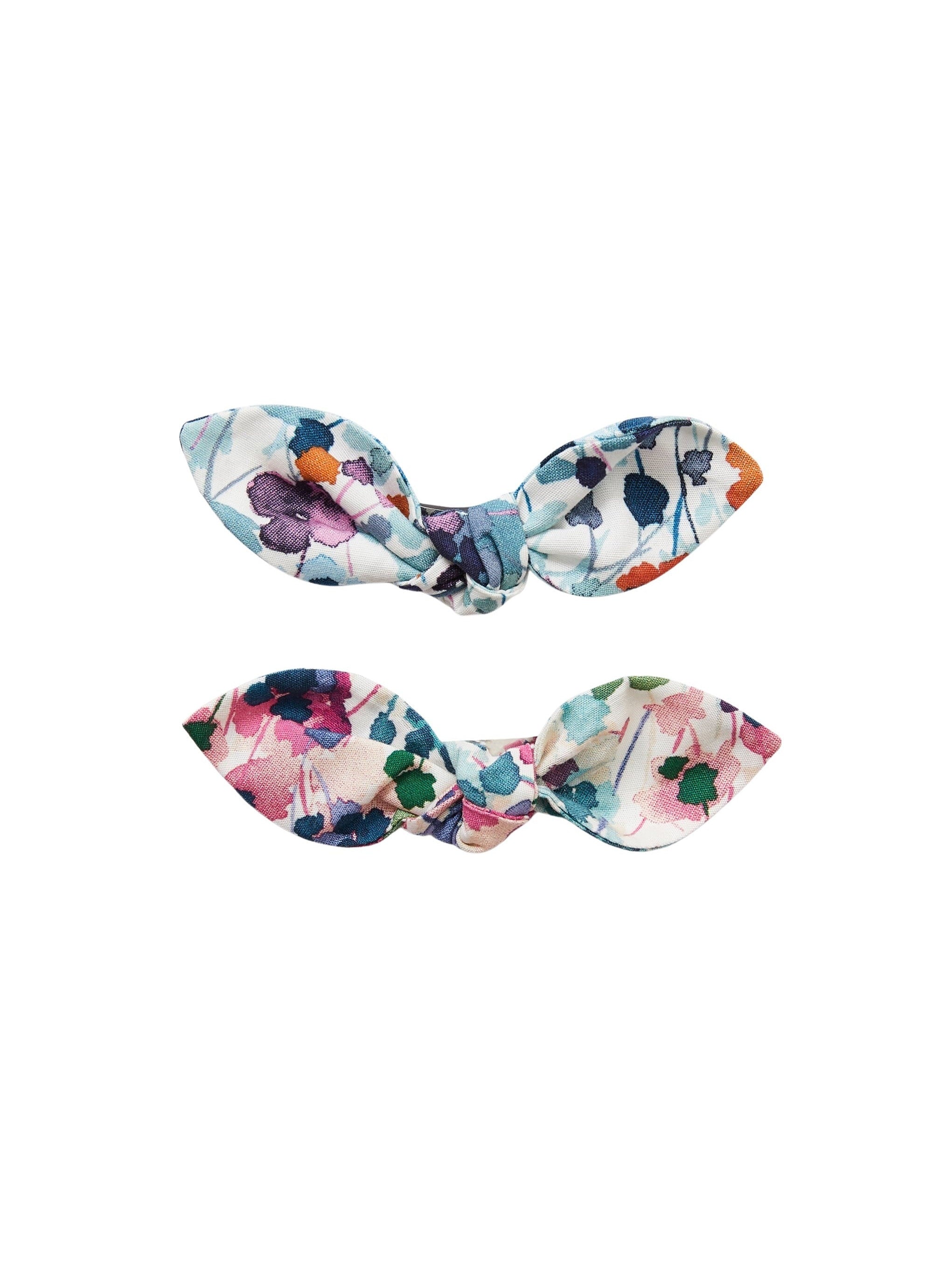 Mollette con fiocco stampa fiori