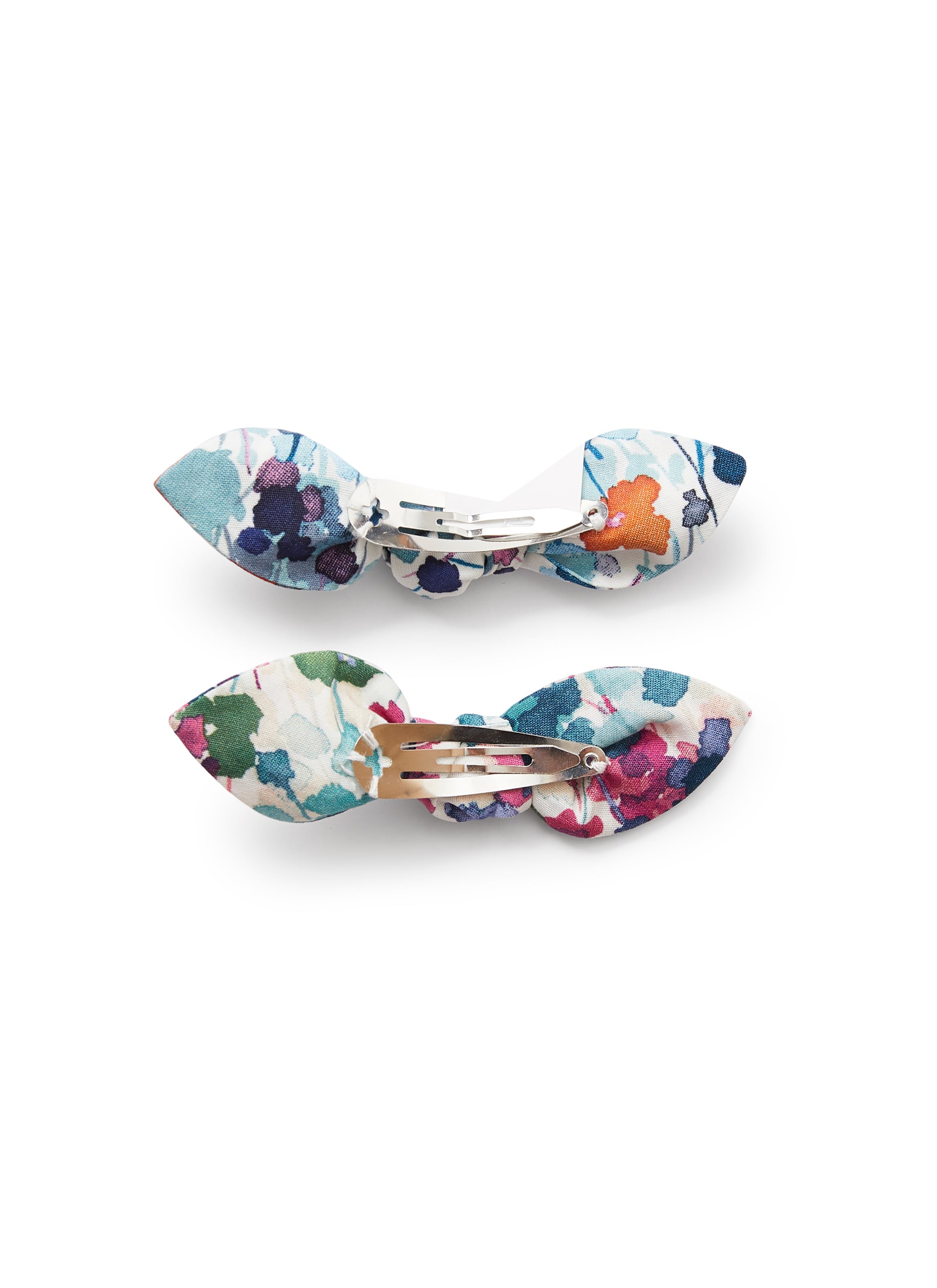 Mollette con fiocco stampa fiori