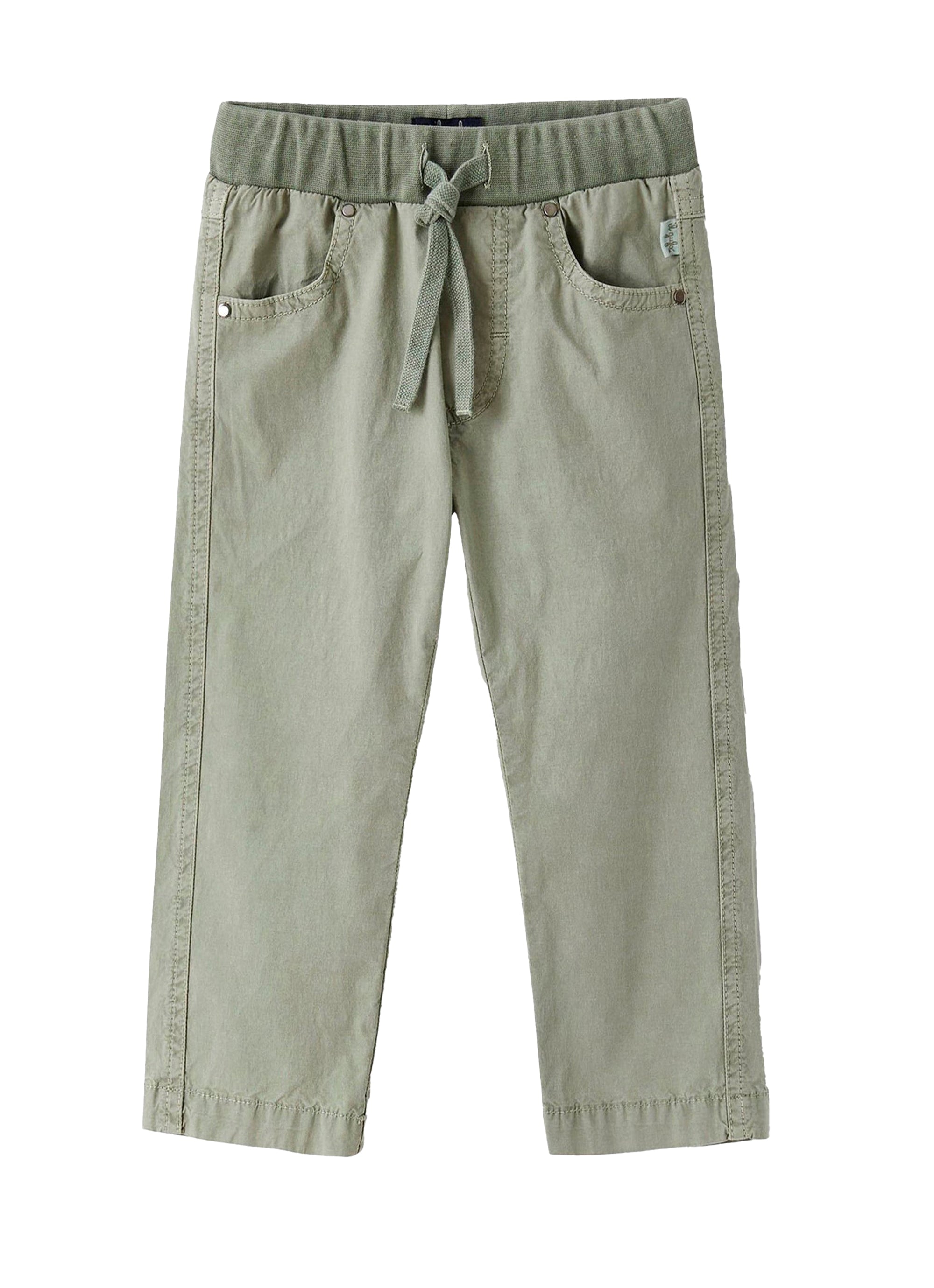 Pantaloni in popeline verde