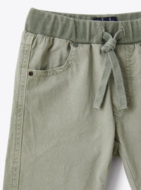 Pantaloni in popeline verde