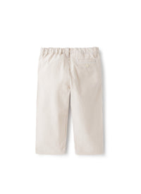 Pantaloni in seersucker beige