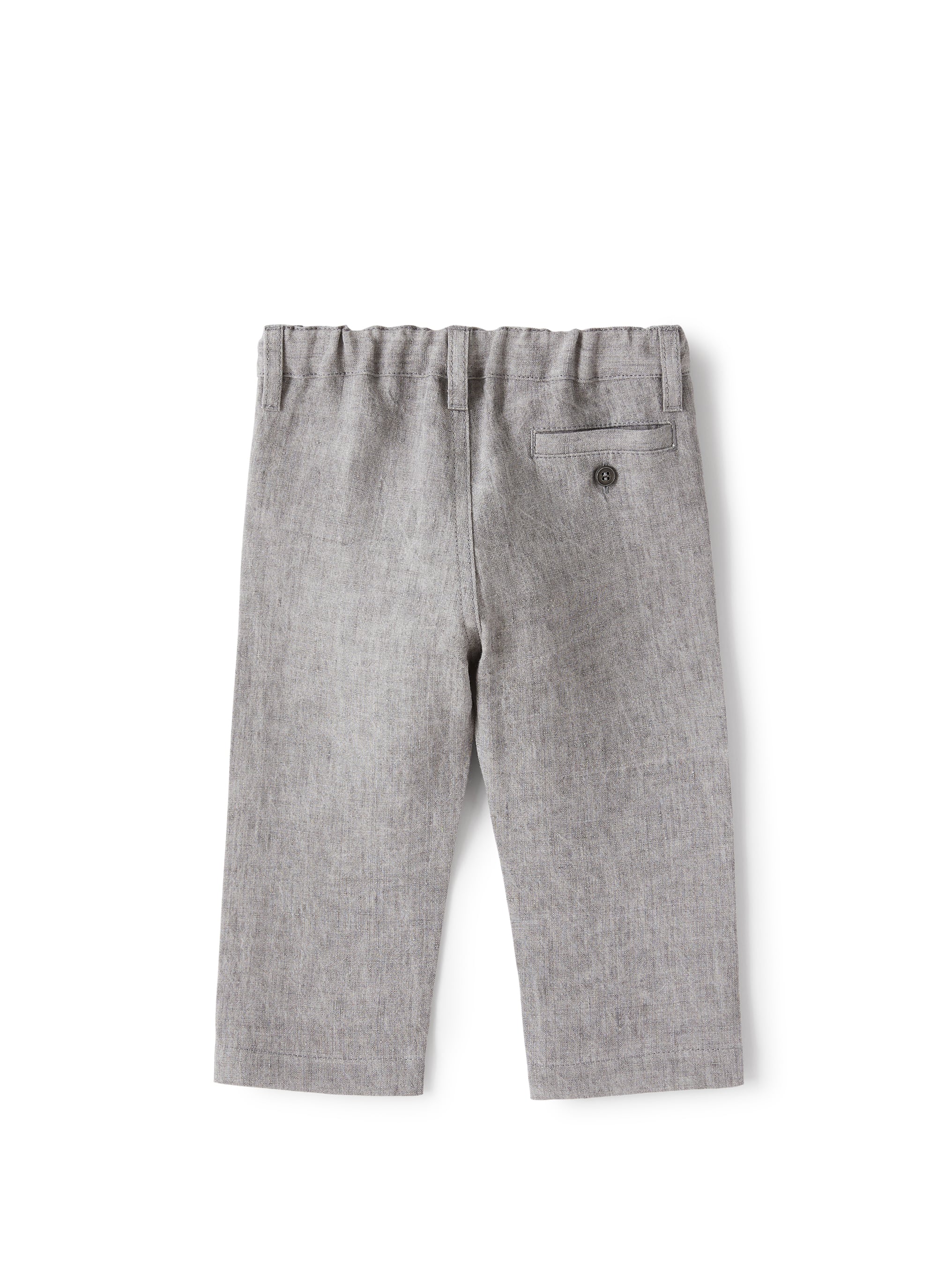 Pantaloni in lino grigio