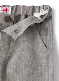 Pantaloni in lino grigio