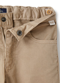 Pantalone in gabardina beige