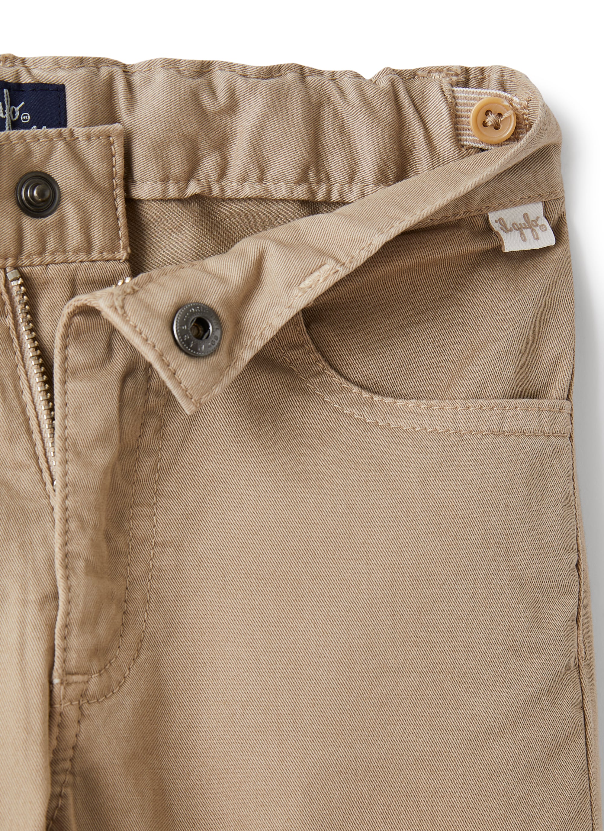 Pantalone in gabardina beige