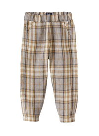 Pantalone In Lino Stampa Madras