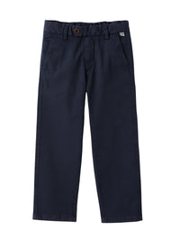 Pantalone chino in gabardina blu