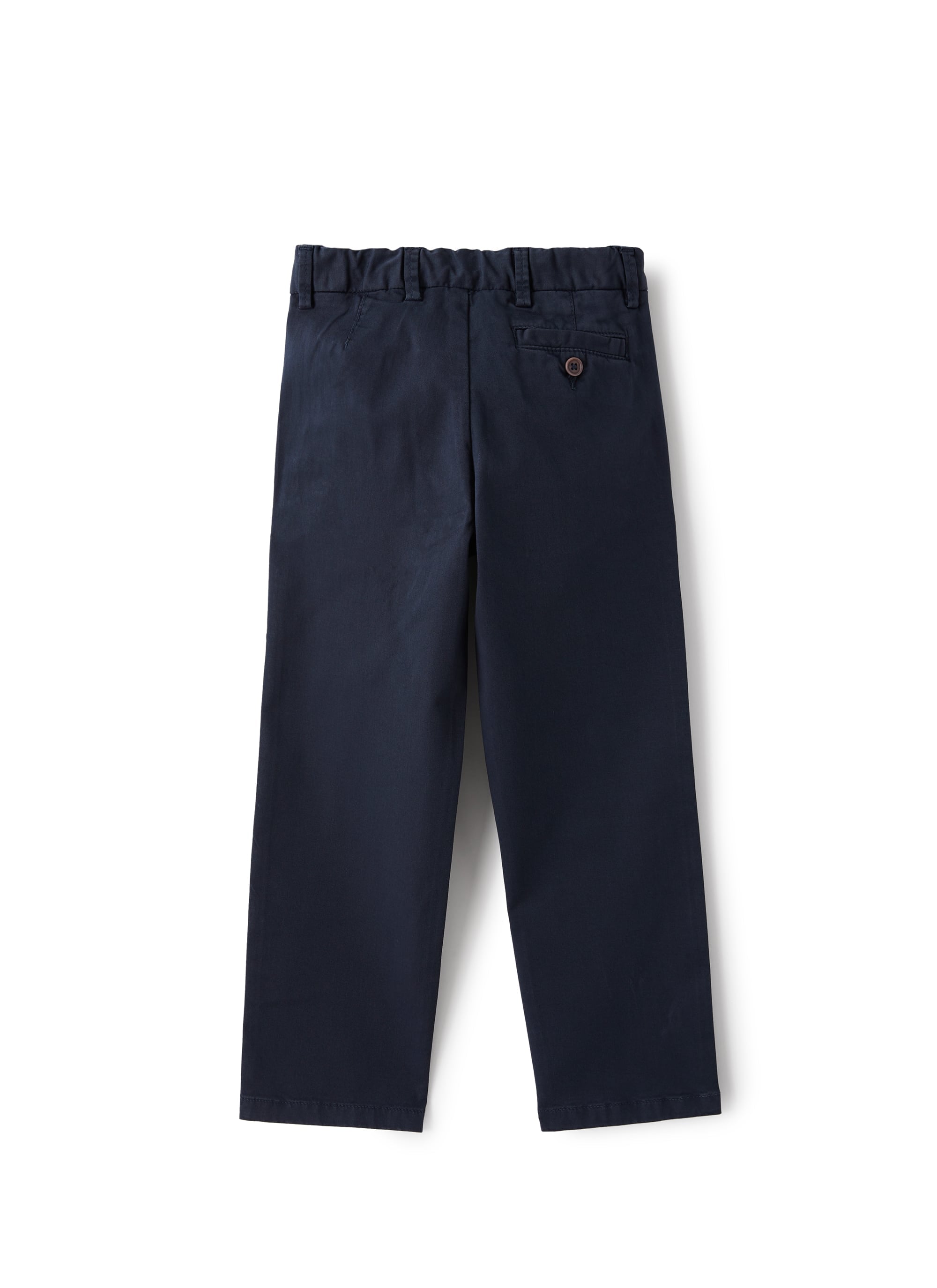 Pantalone chino in gabardina blu