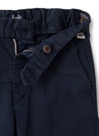 Pantalone chino in gabardina blu