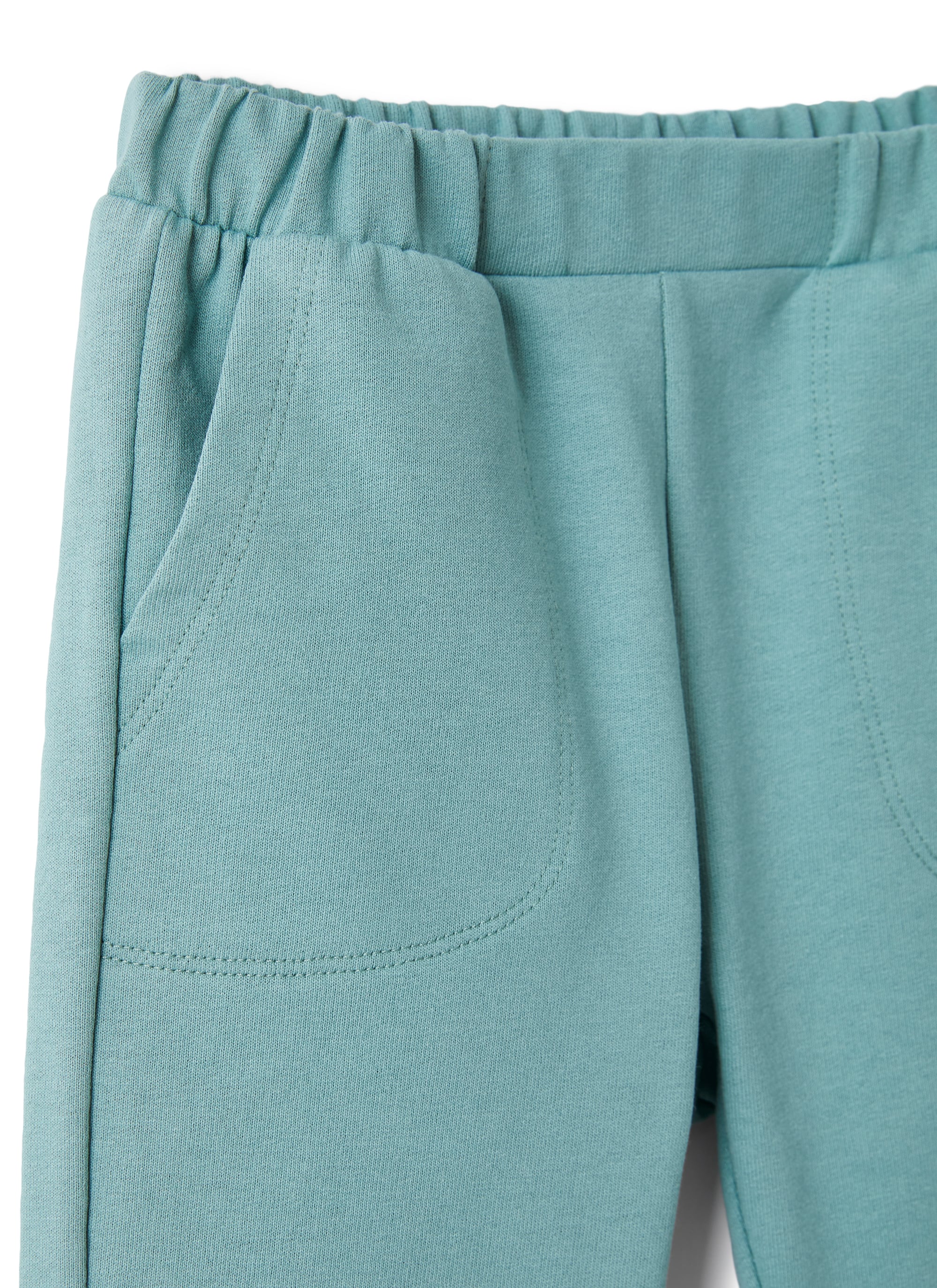 Pantalone in felpa di cotone verde