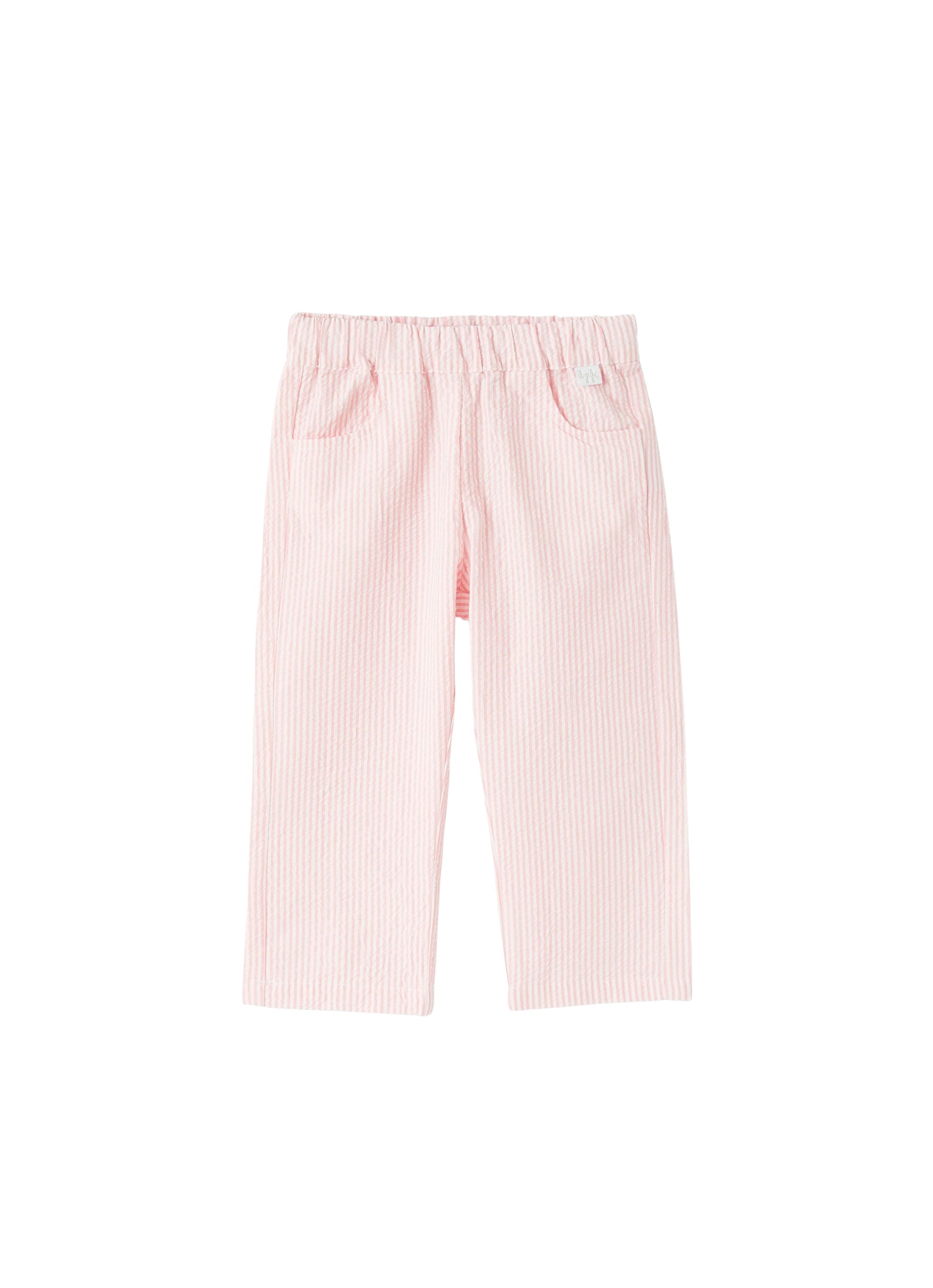 Pantalon regular en crépon - Pink