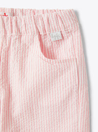 Pantalon regular en crépon - Pink