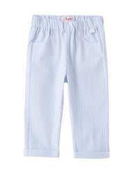 Pantalone in seersucker azzurro