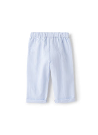 Pantalone in seersucker azzurro