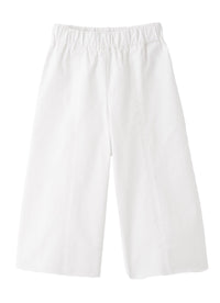 Pantalone capri in gabardina bianca