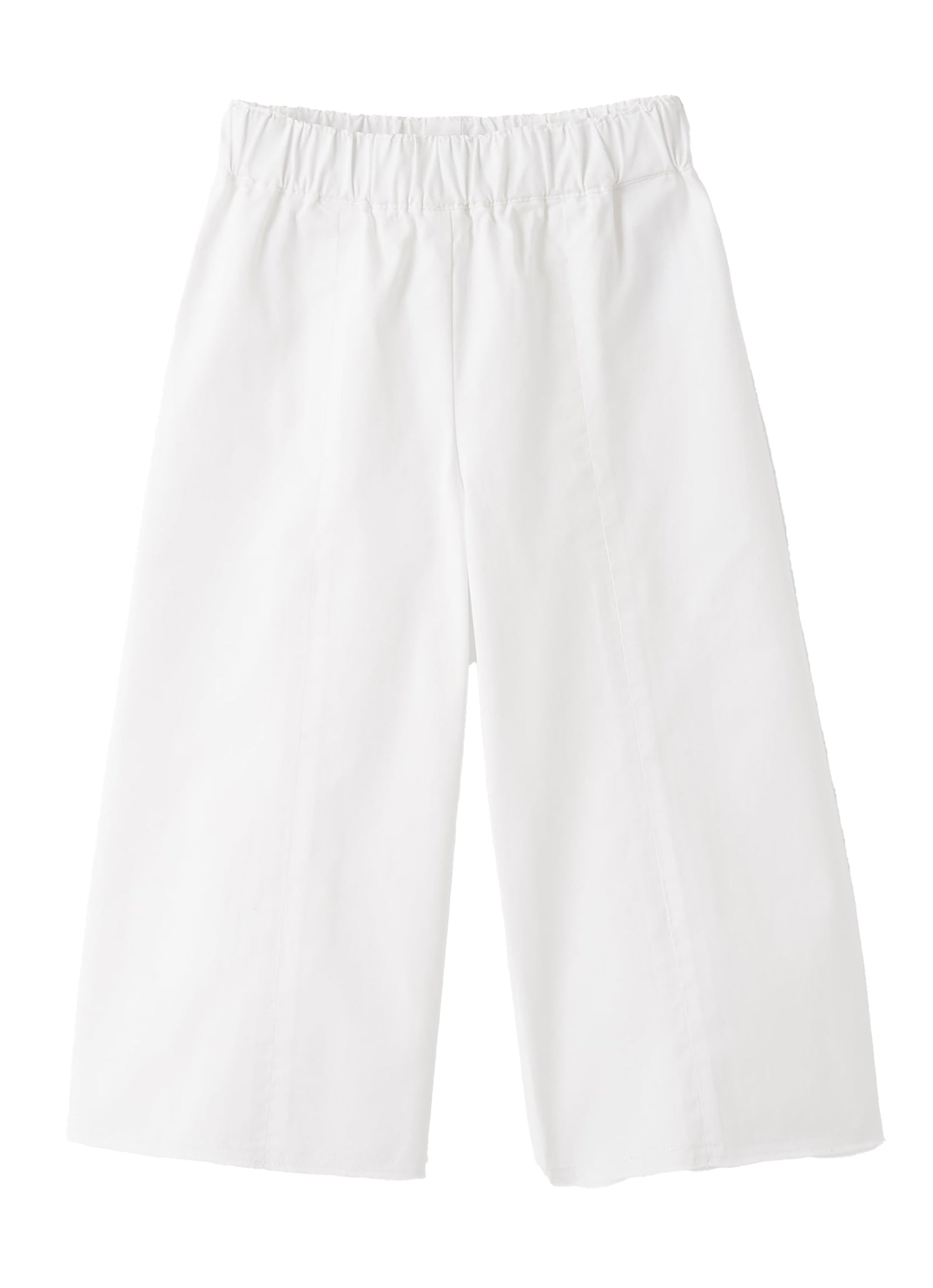 Pantalone capri in gabardina bianca