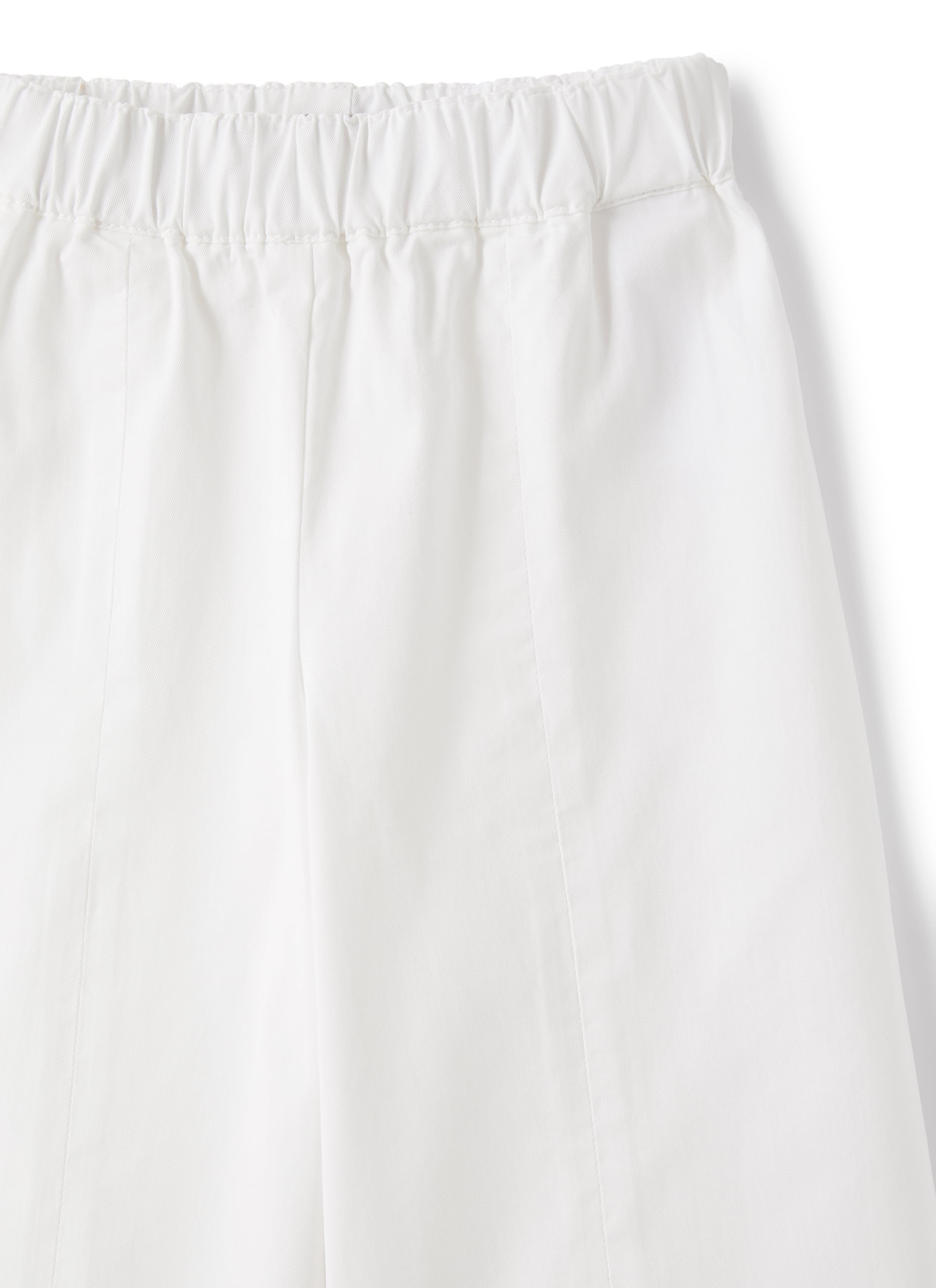 Pantalone capri in gabardina bianca