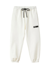 Joggers in felpa di cotone bianco