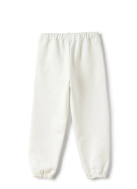 Joggers in felpa di cotone bianco
