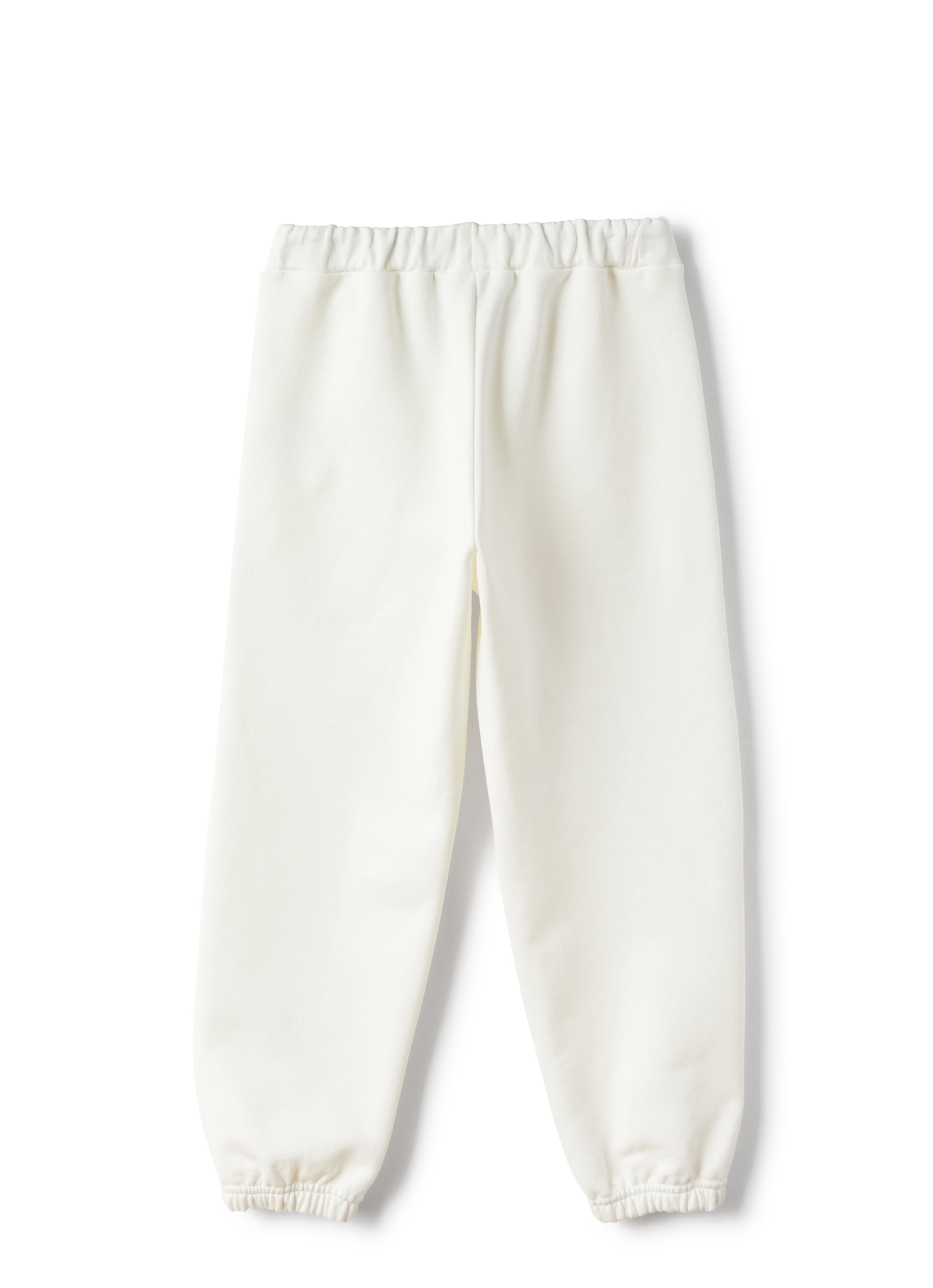 Joggers in felpa di cotone bianco