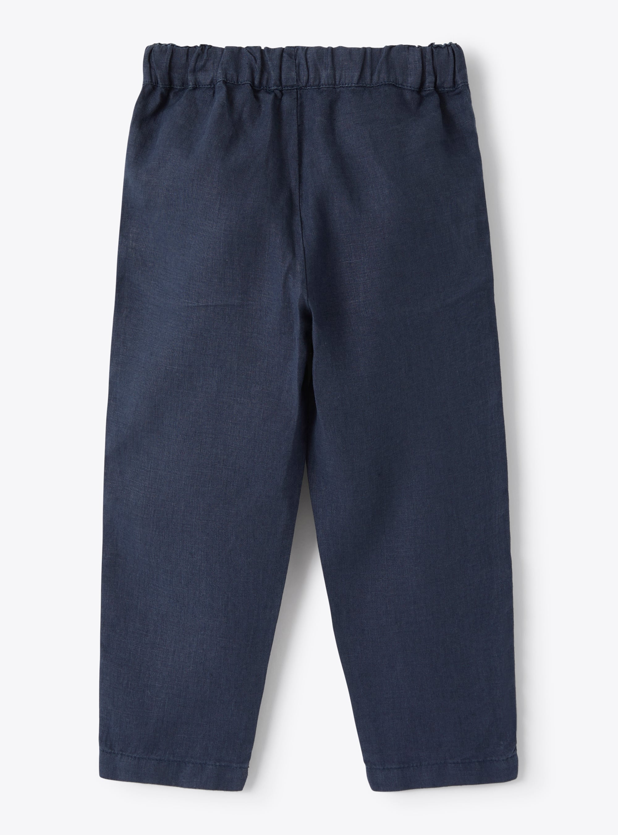 Linen drawstring trousers - Blue