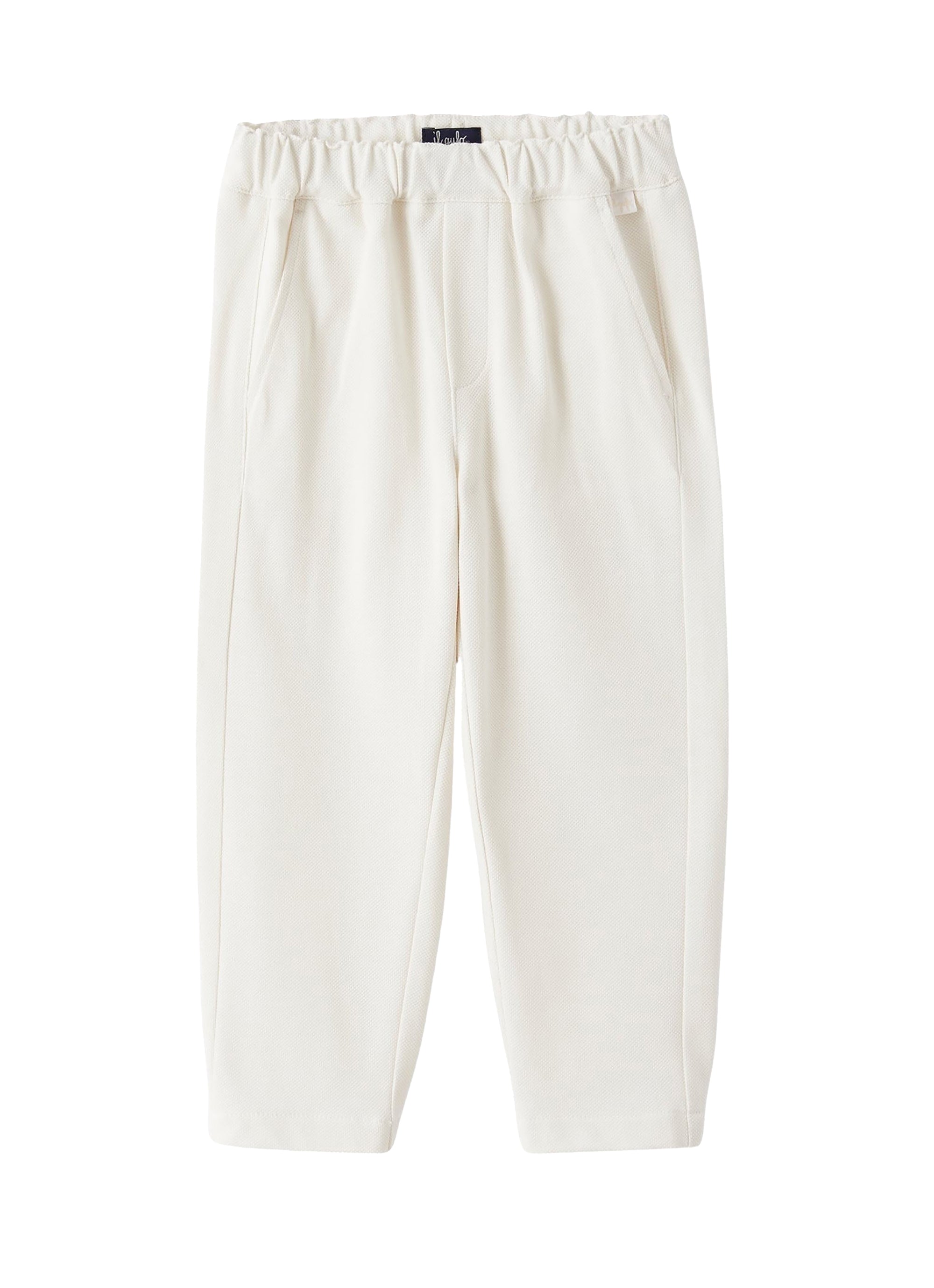Pantalone in piquet bianco