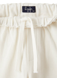 Pantalone in piquet bianco