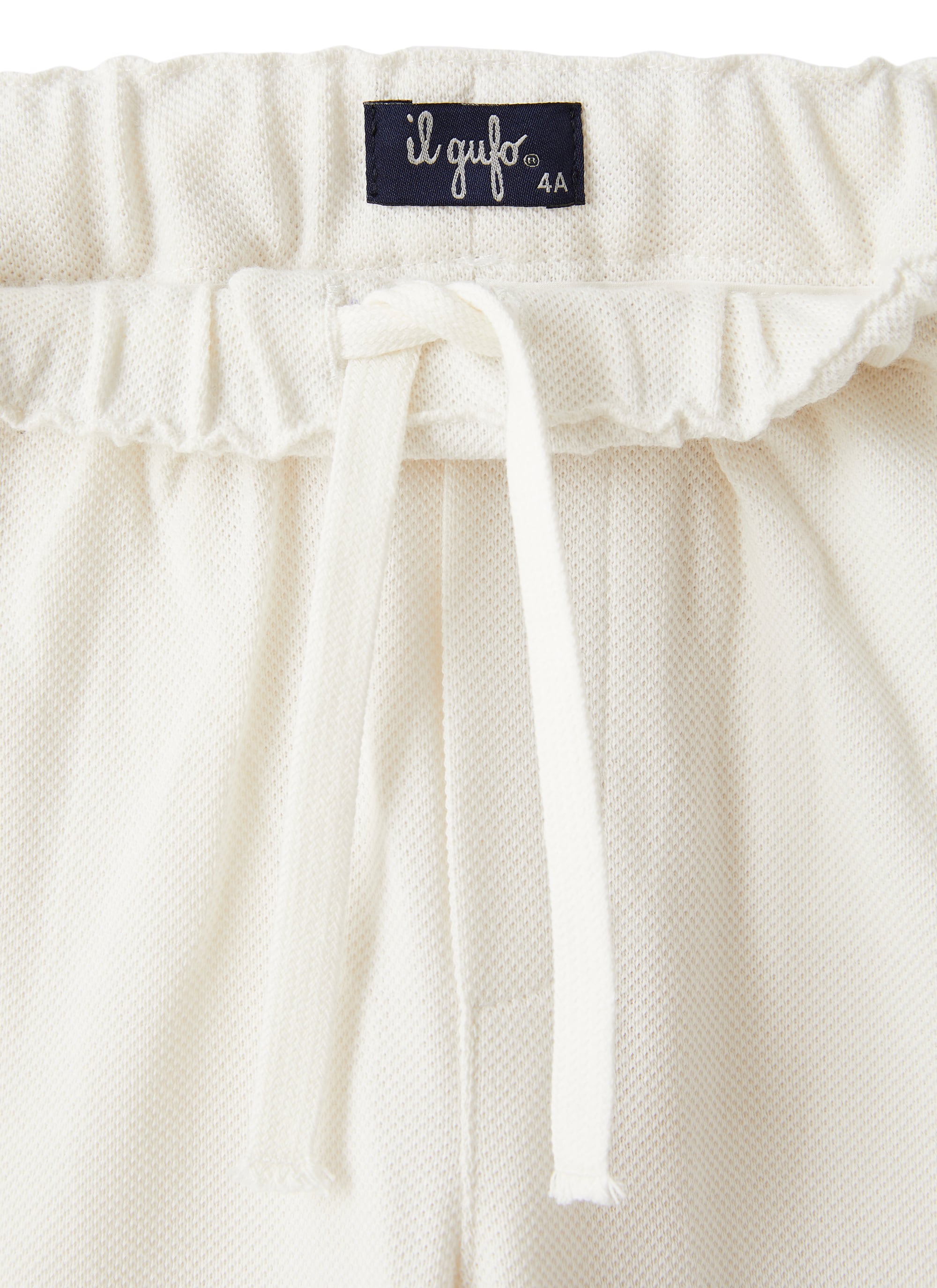 Pantalone in piquet bianco