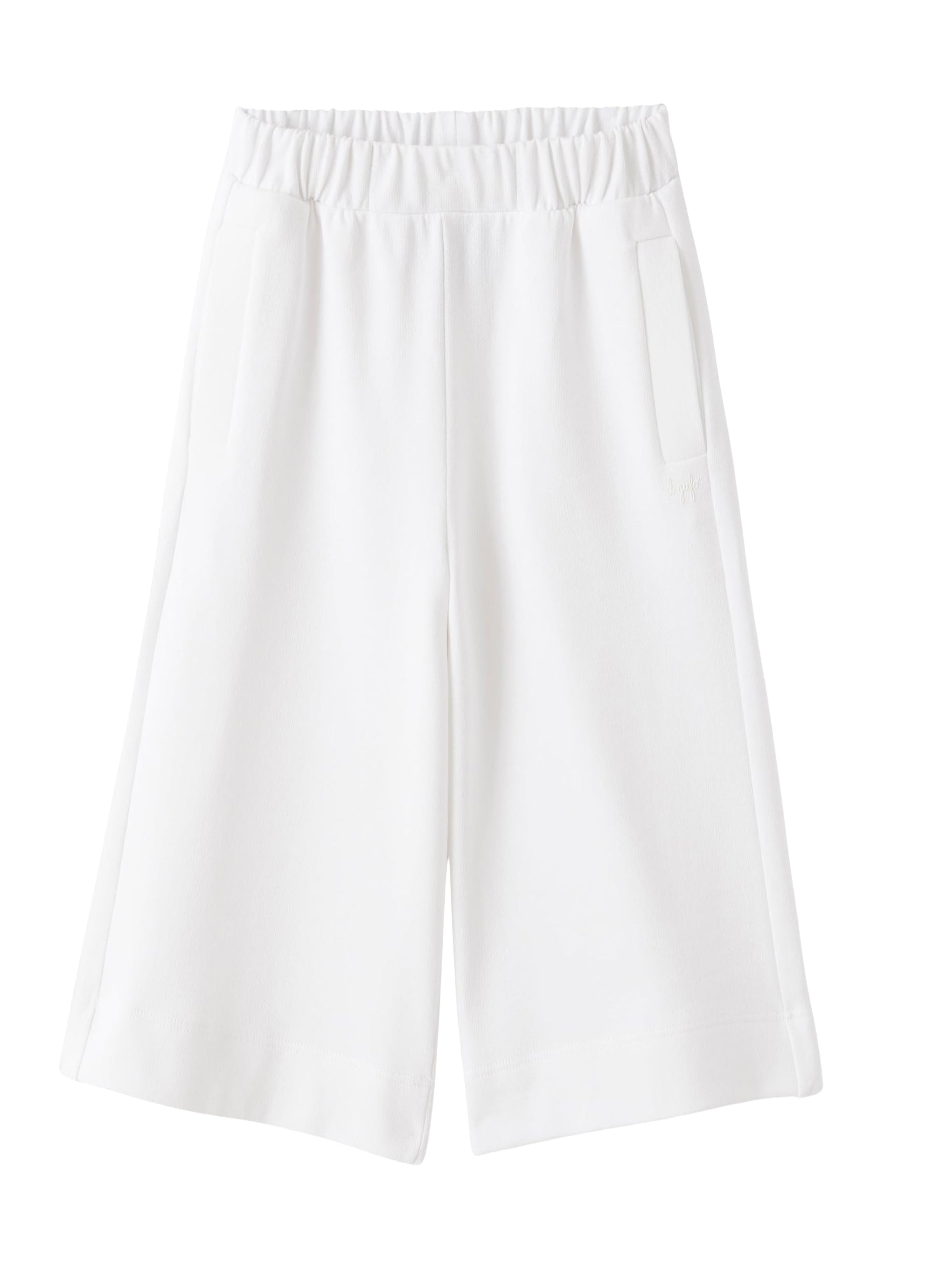 Pantalone in felpa di cotone bianco