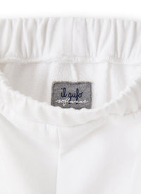 Pantalone in felpa di cotone bianco
