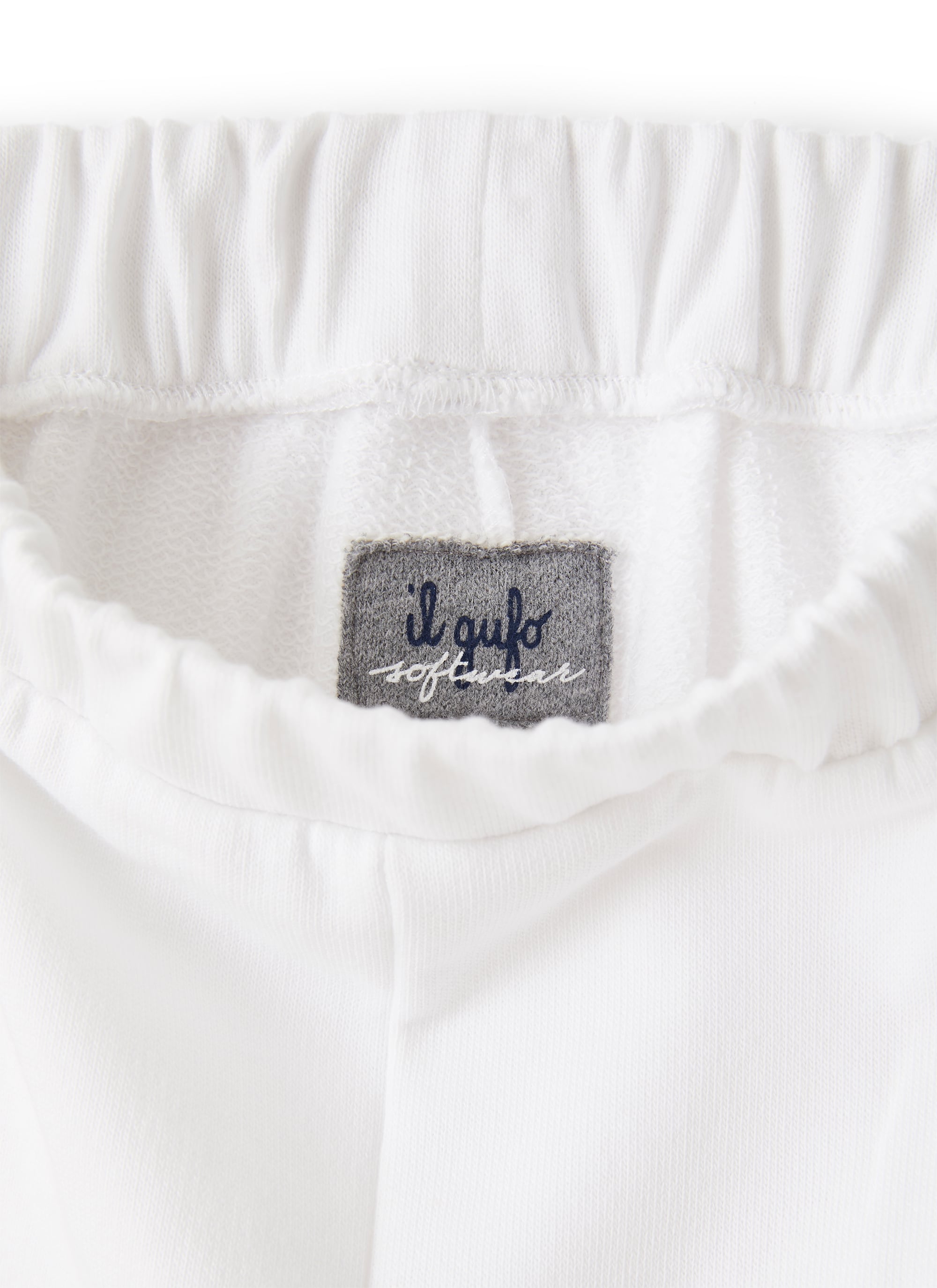 Pantalone in felpa di cotone bianco