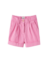 Bermuda in gabardina di cotone rosa