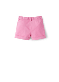 Bermuda in gabardina di cotone rosa