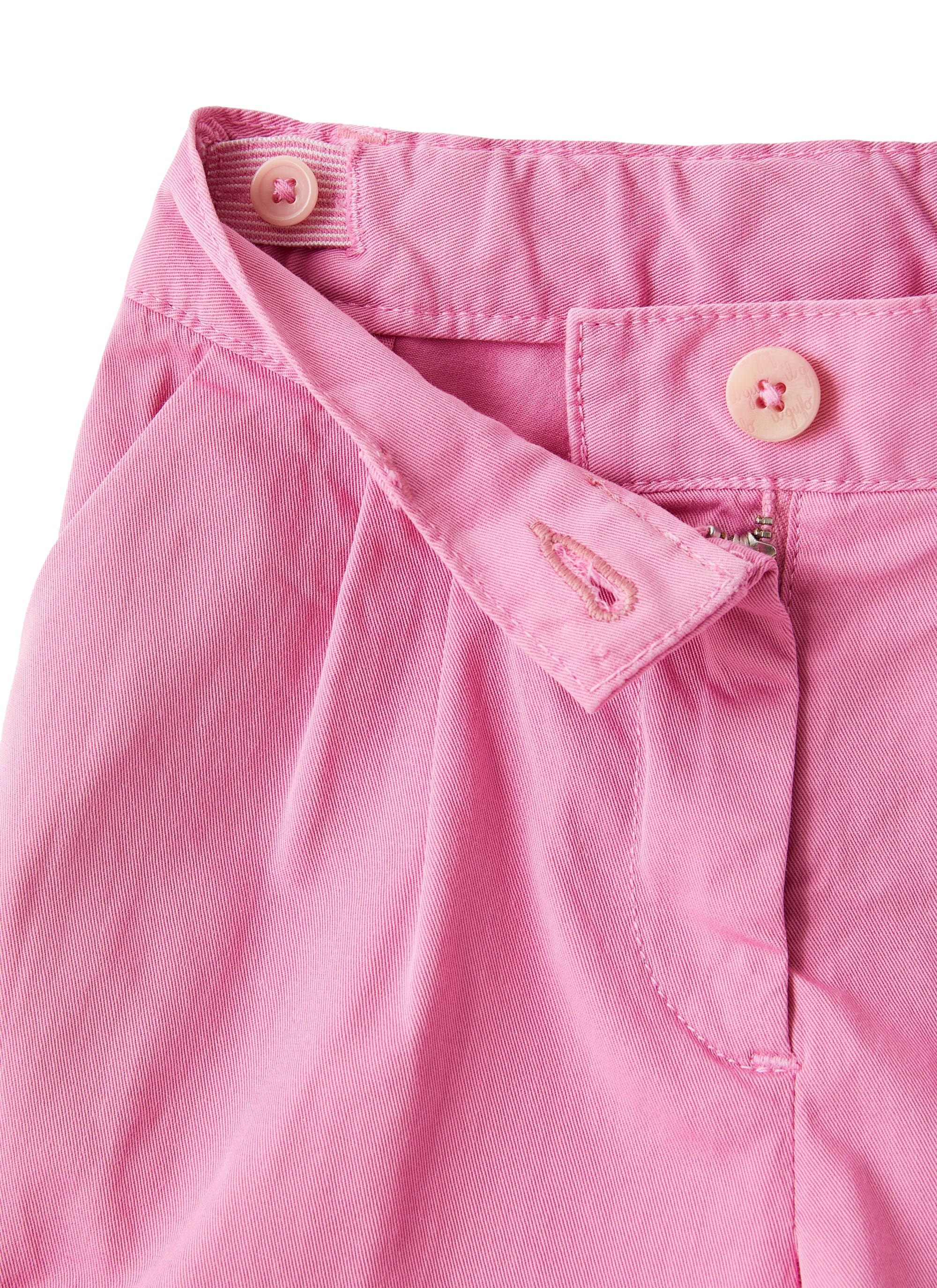 Bermuda in gabardina di cotone rosa