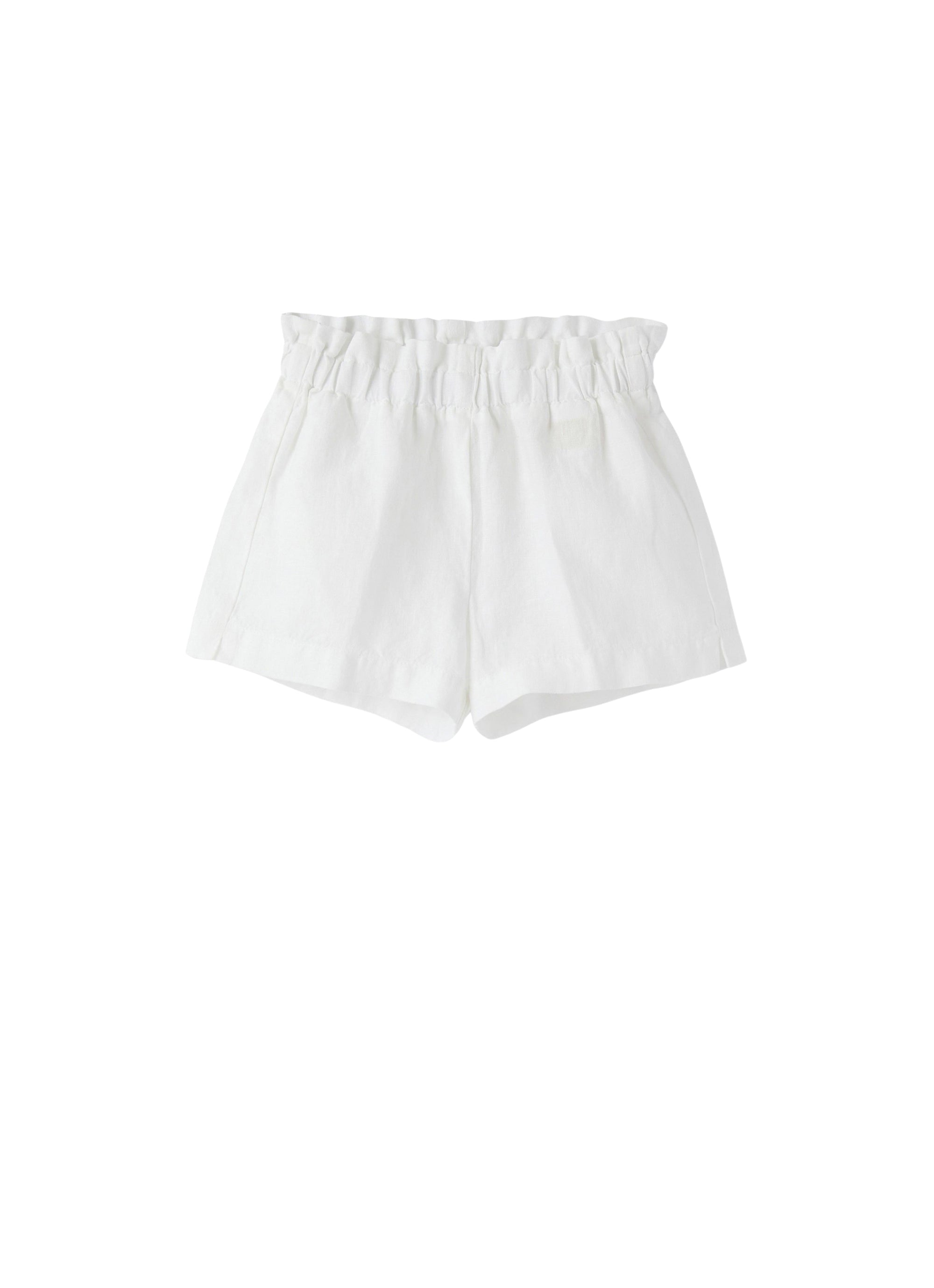 Short en lin - White