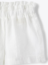 Short en lin - White