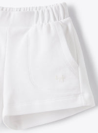 Fleece shorts - White