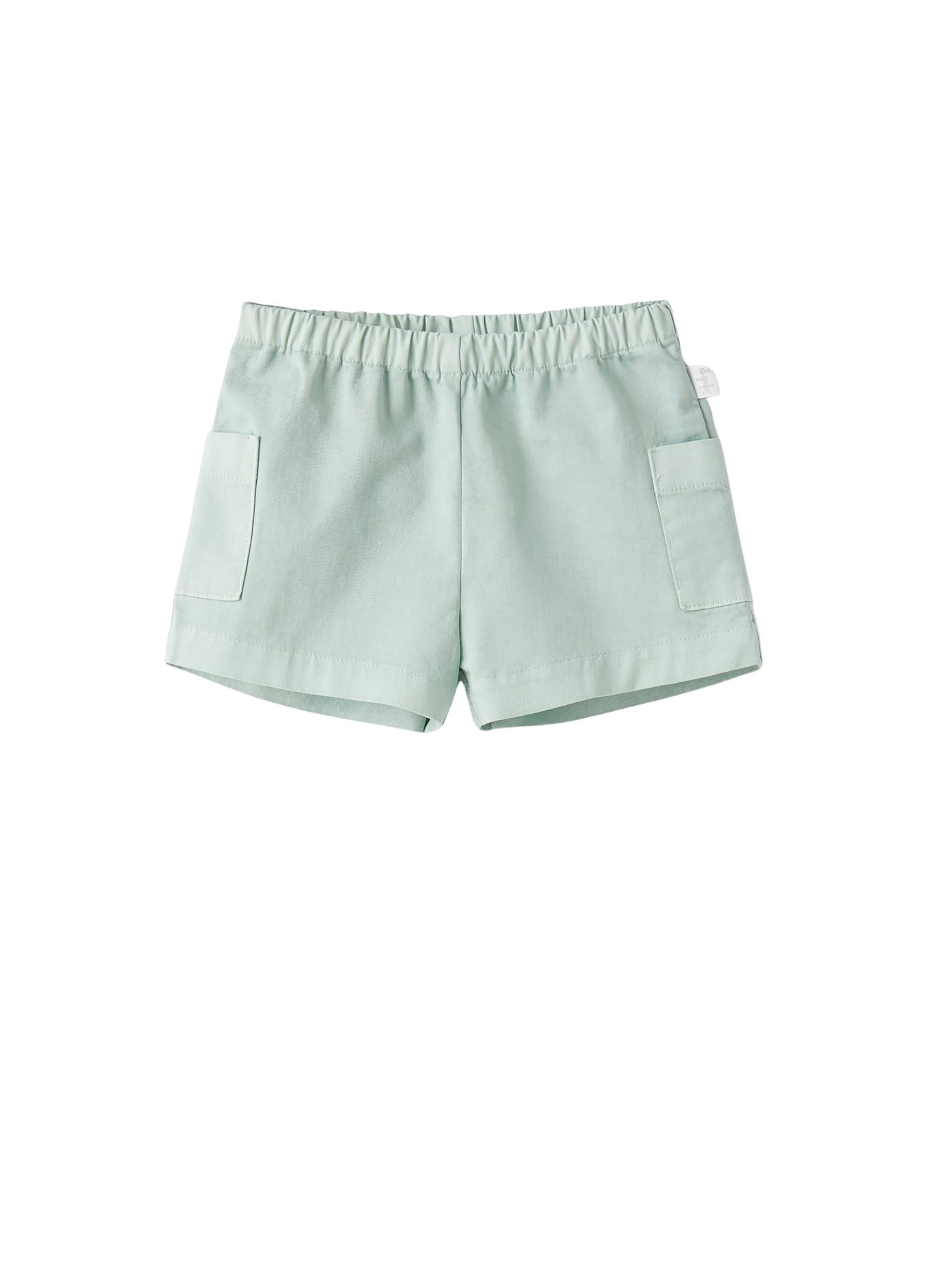 Short in gabardina verde