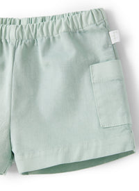 Short in gabardina verde