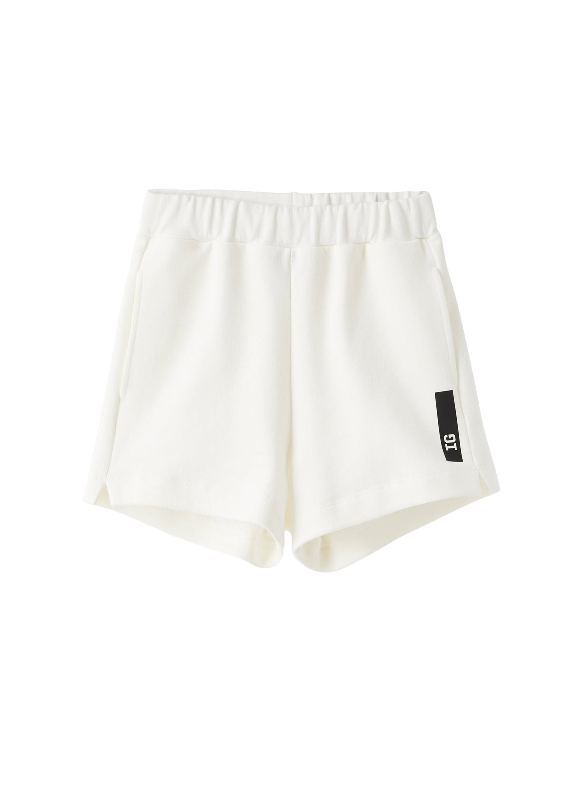 Short in felpa bianca