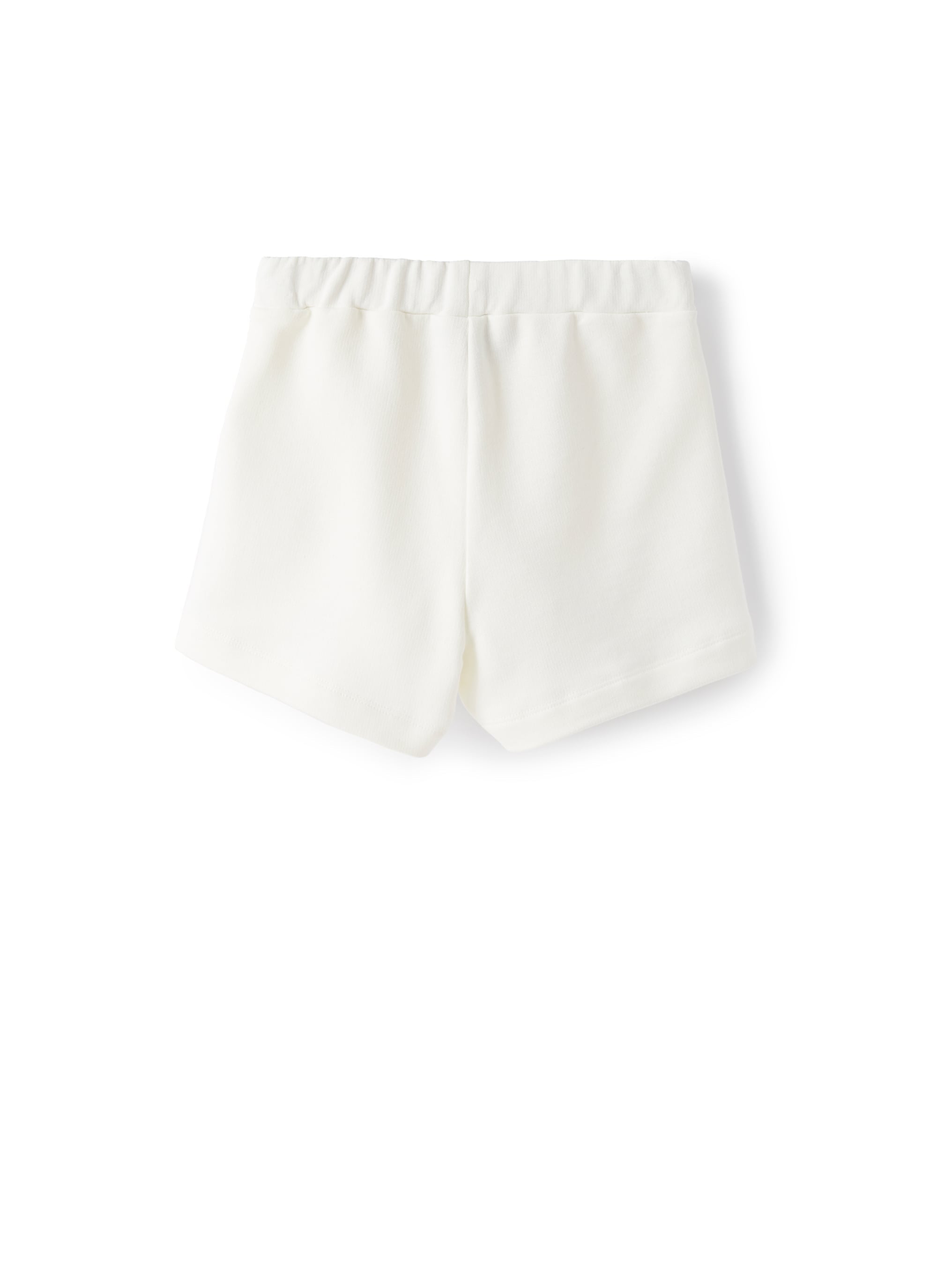 Short in felpa bianca